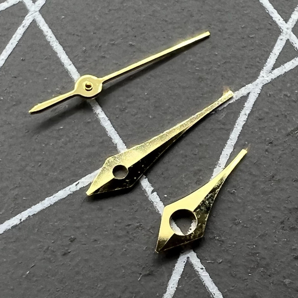 2 Sets/Pack 6.5mm Pointed Golden Trim Hands for Miyota 2315 2035 2036 2115 2305