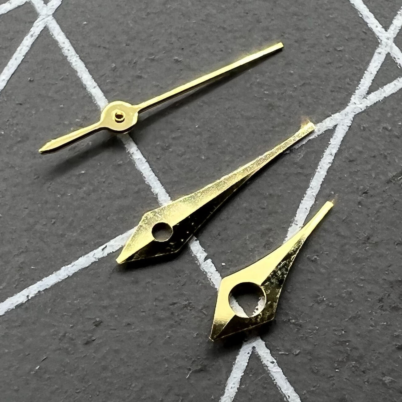 2 Sets/Pack 6.5mm Pointed Golden Trim Hands for Miyota 2315 2035 2036 2115 2305