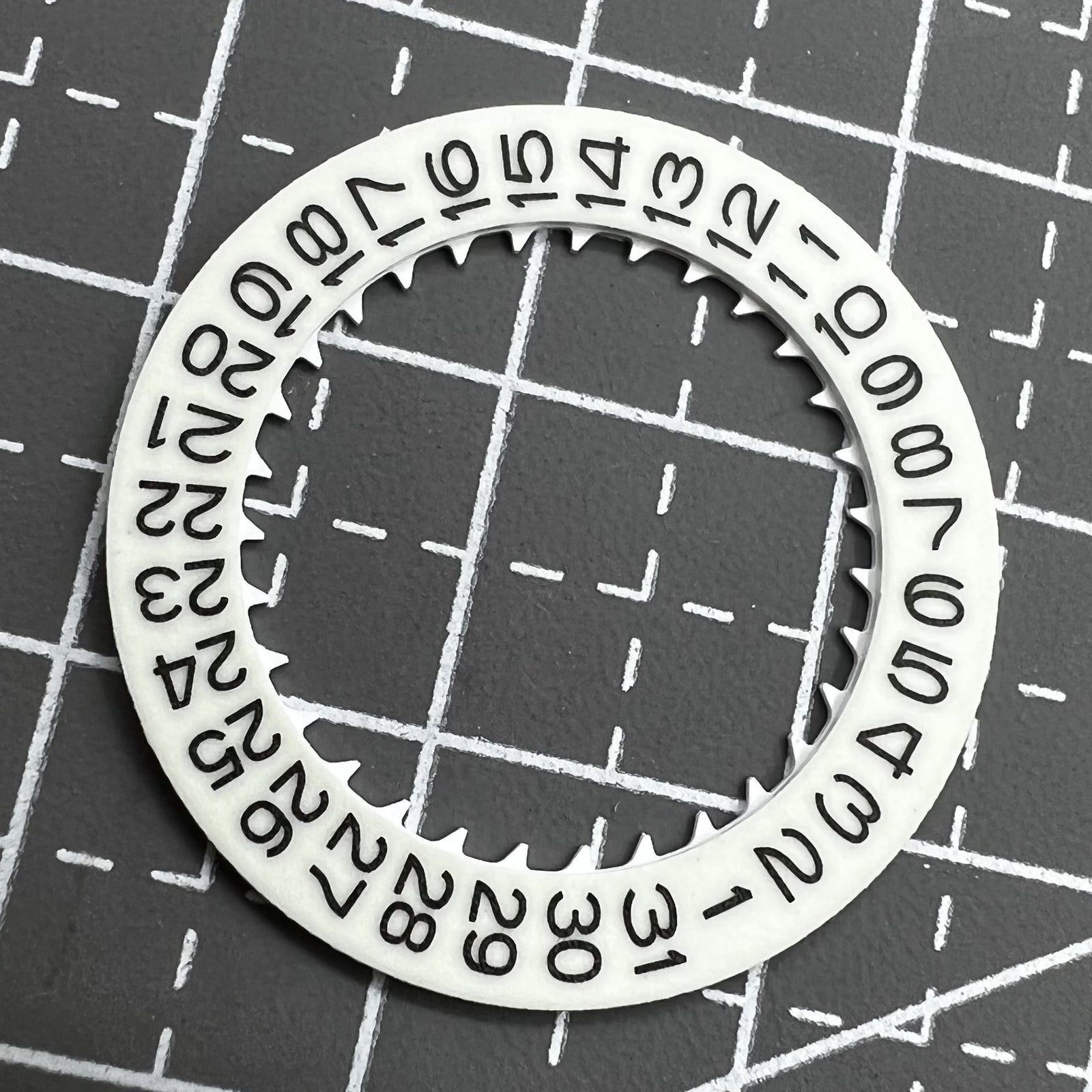 White Background Blue Luminous Numerals Disk Date Wheel for Miyota NH35 NH36