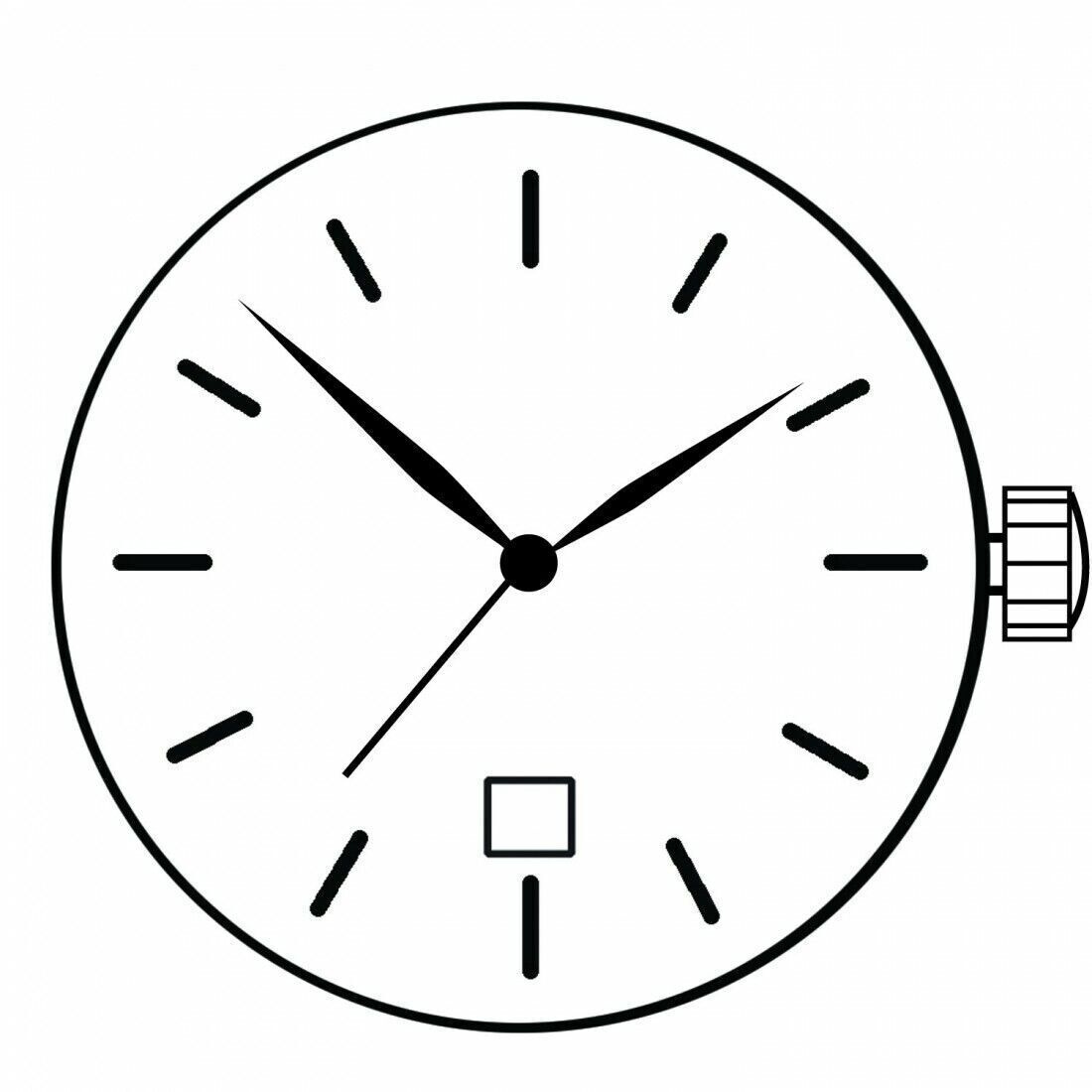 Miyota 2315 Japan Quartz Movement Date at 6