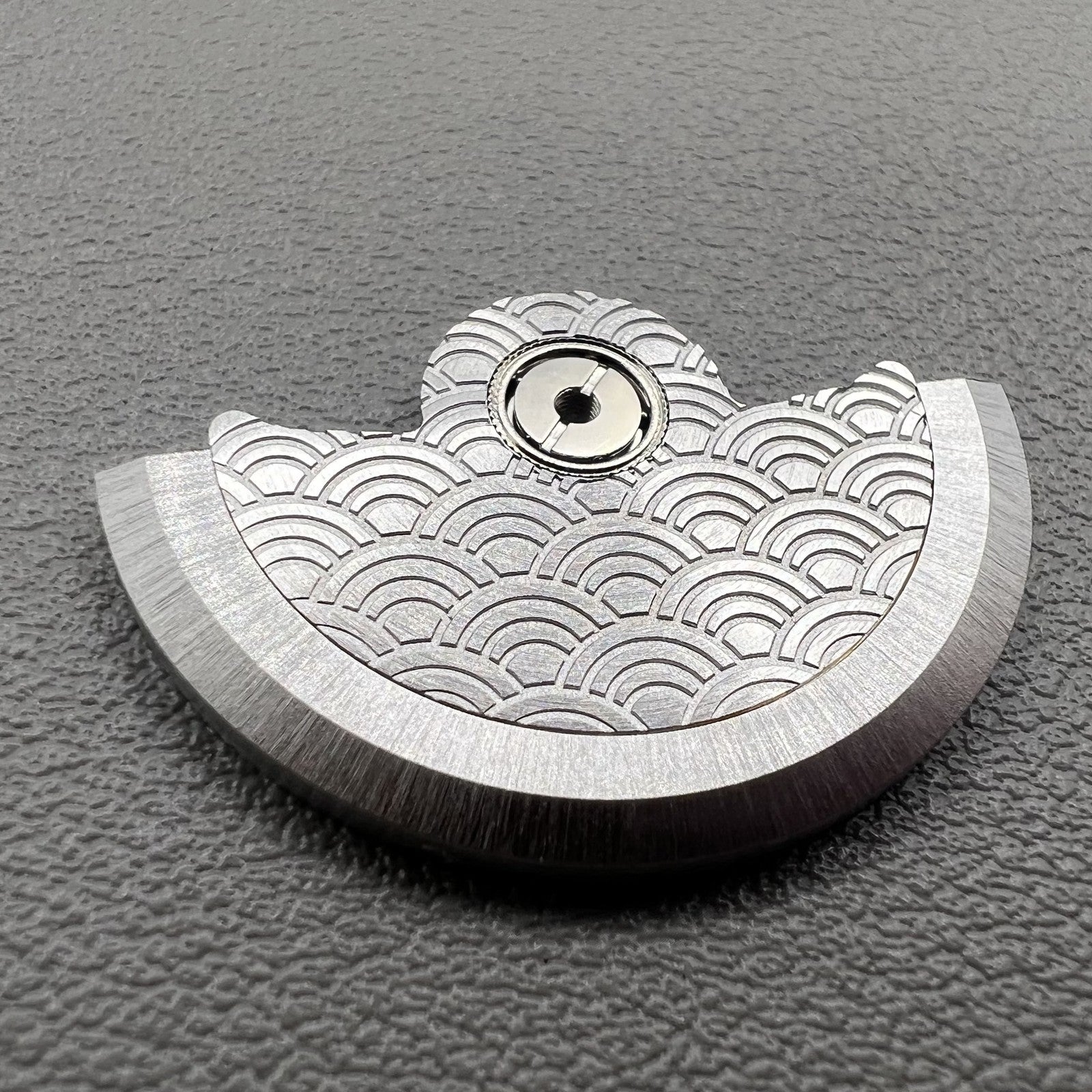 Waved Silver Oscillating Weight Rotor for Movement NH34 NH35 NH36 NH38