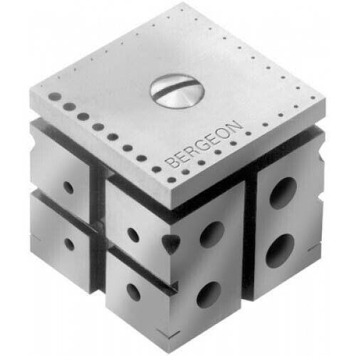 Bergeon 5079 Sizes: 40 x 40 x 40 mm Riveting Stake with 52 Holes, in Steel Swiss