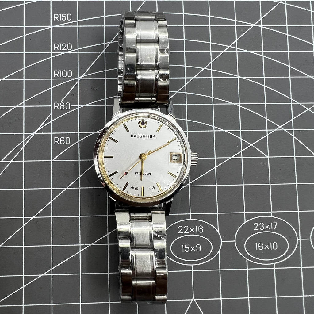 33mm Shanghai Manual Mechanical Watch Single Calendar 17 Jews Shock-Resistant