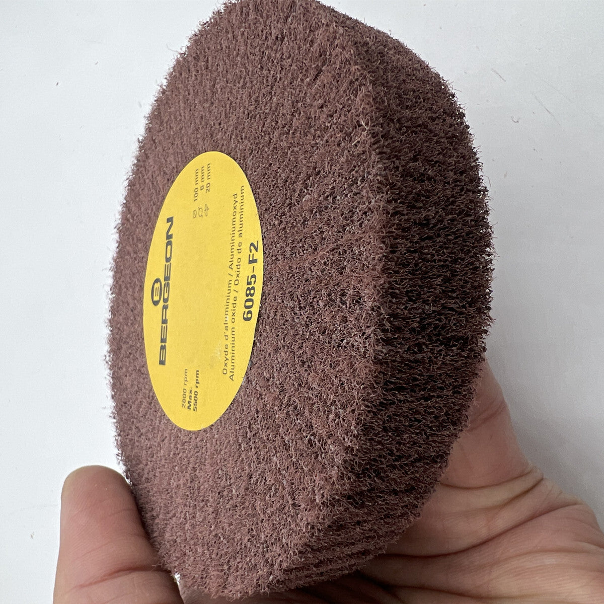 Bergeon 6085-F2 Fine Grain Abrasive Wheels Aluminum Oxide Polishing Brush