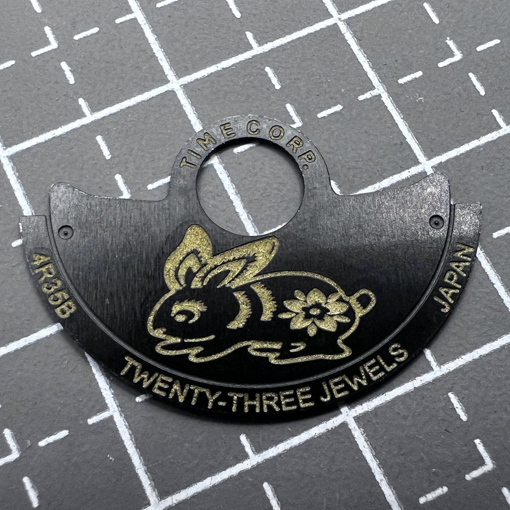 Rabbit~China Zodiac Rotor Oscillating Weight Overlay for NH35 NH36 4R35