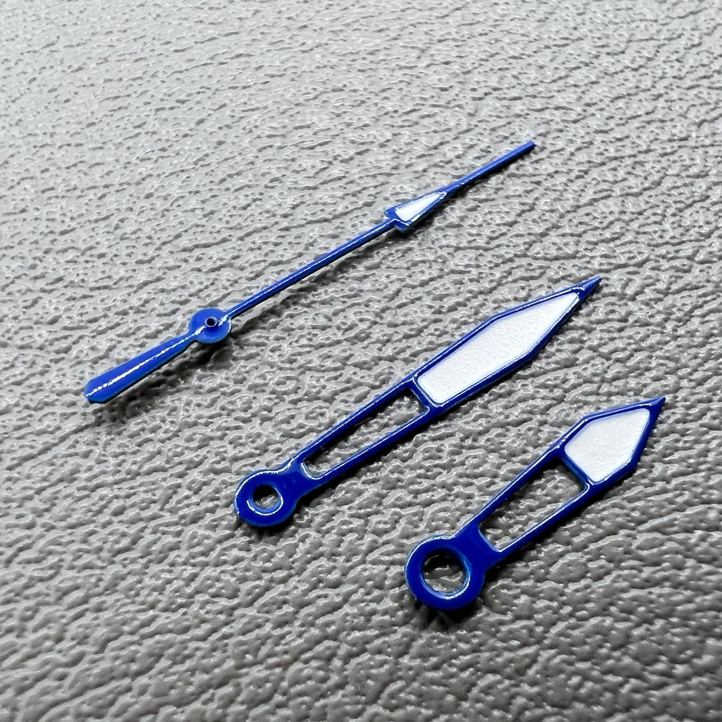 2 Sets/Pack Blue Trim Lume Watch Hands for Miyota 2035 Movement P1-H4-C106