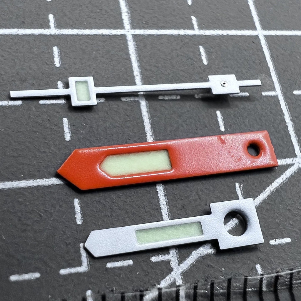 Orange+White Trim C3 Green Lume Vintage Watch Hands Set for NH34 NH35 NH36 NH38