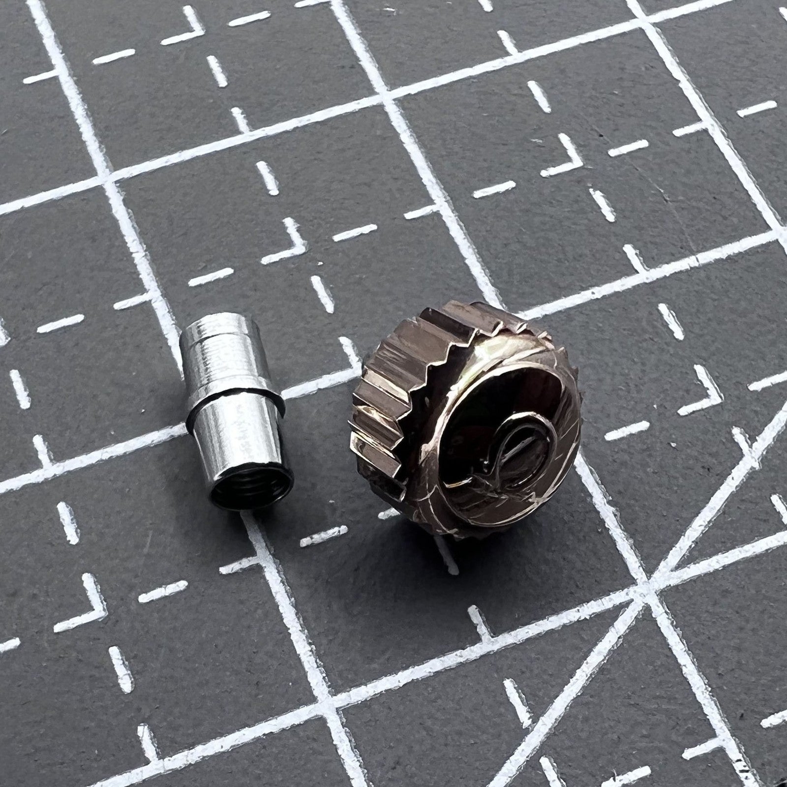 6.0mm Rose Golden Watch Crown with Tube for OMEGA Seamaster 300 Watch