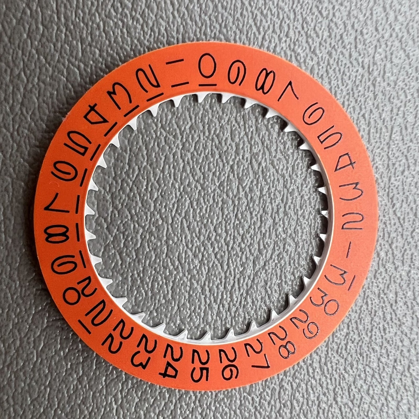 Vintage Orange Background Date Wheel Disk Wheel for Movement NH35 NH36