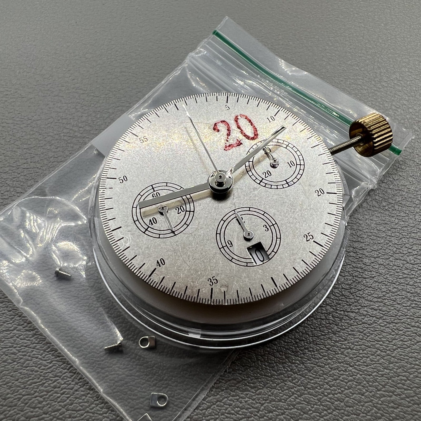 Chronograph Movement @6 White Single Calendar Second @9 ETA 7750 Replacement