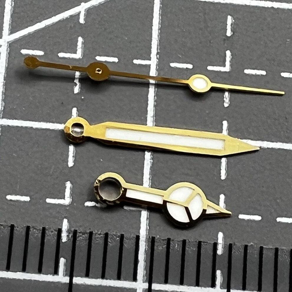 12.5mm Golden Trim C3 BGW-9 Blue Lume Watch Hands Set for SKX/SBBN NH35A/NH36