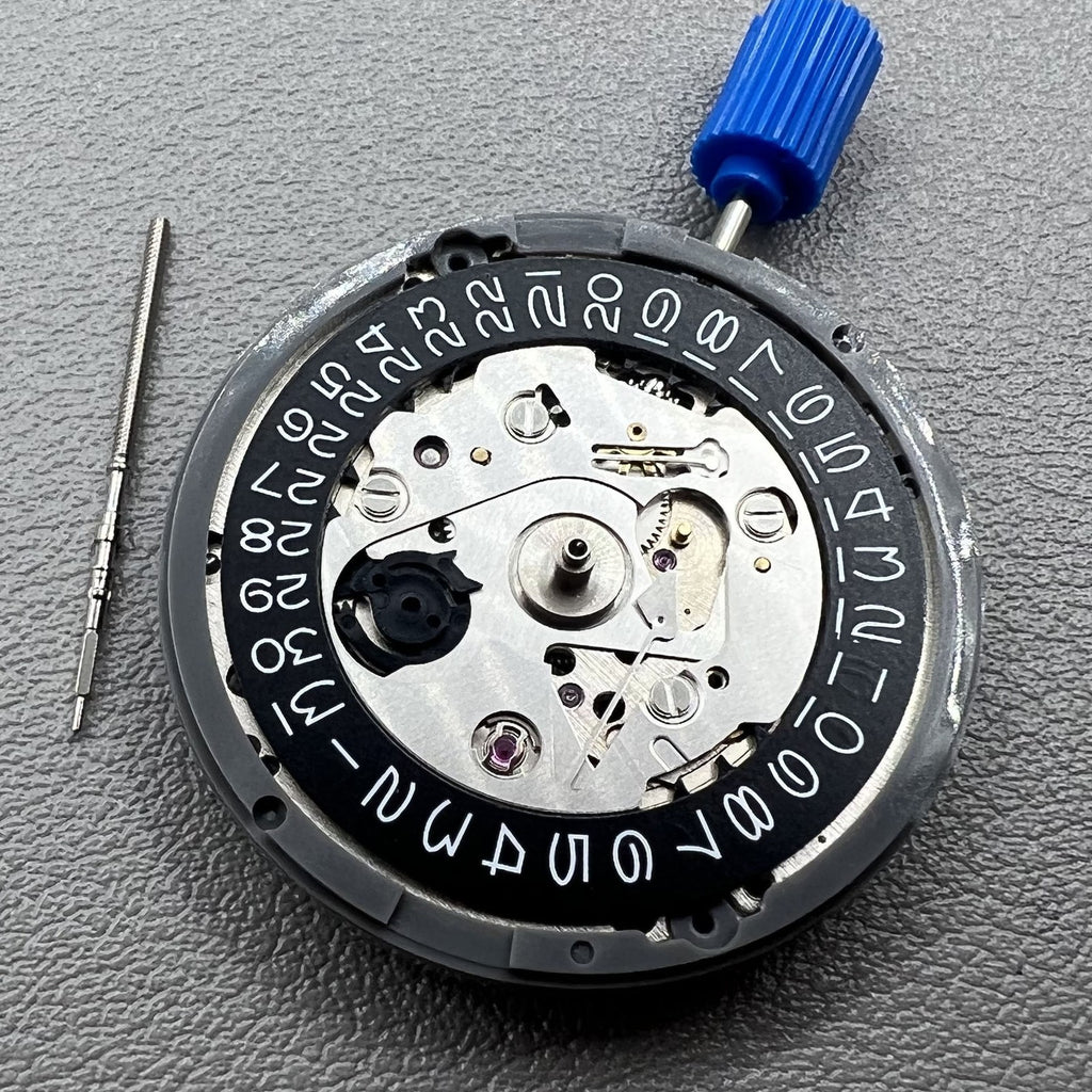 Japan NH35 Automatic Mechanical Movement Vintage 24 Jewels Black Date Wheel