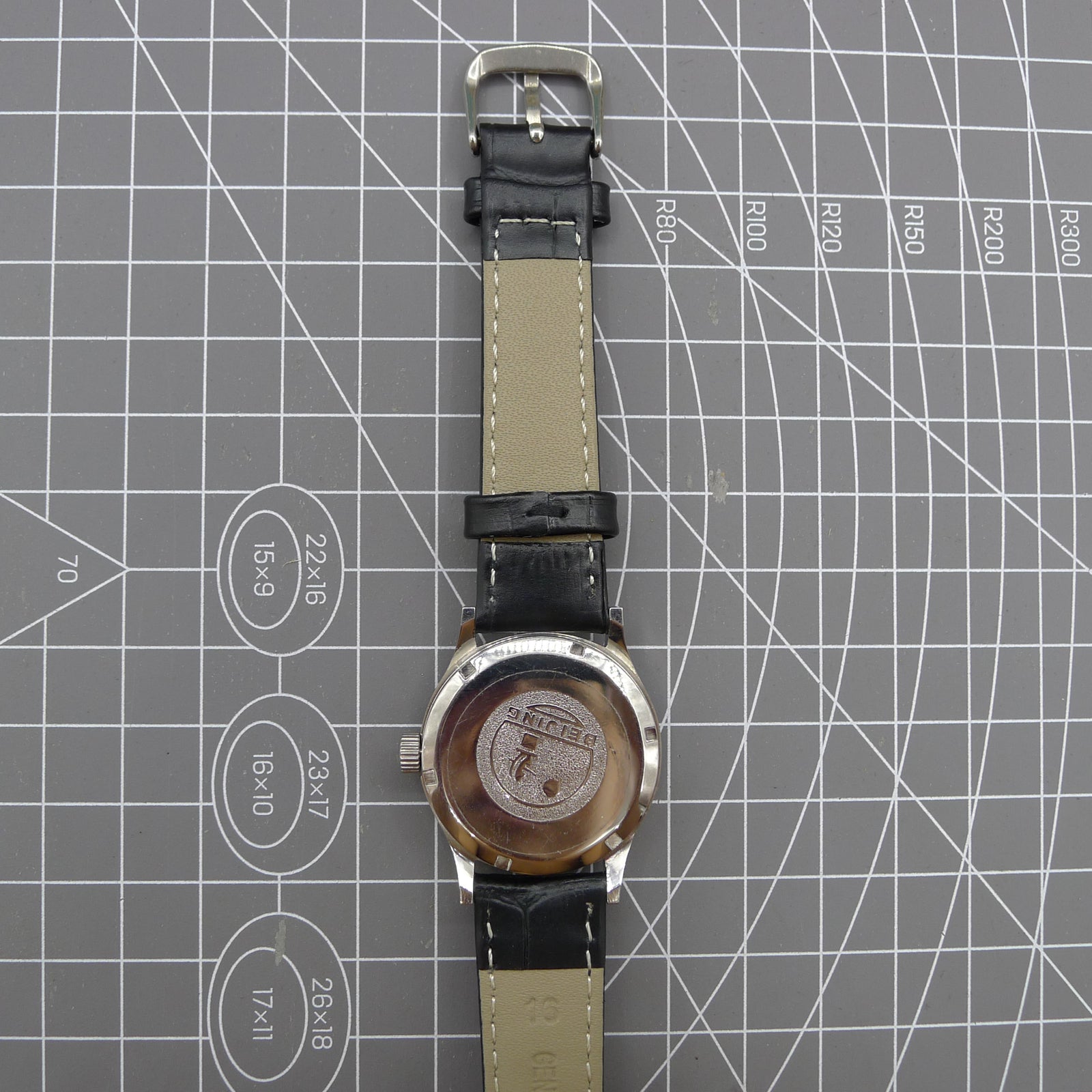 31mm China Made Beijing Double Rhomb Manual Mechanical Watch 3 Hands Silver Case