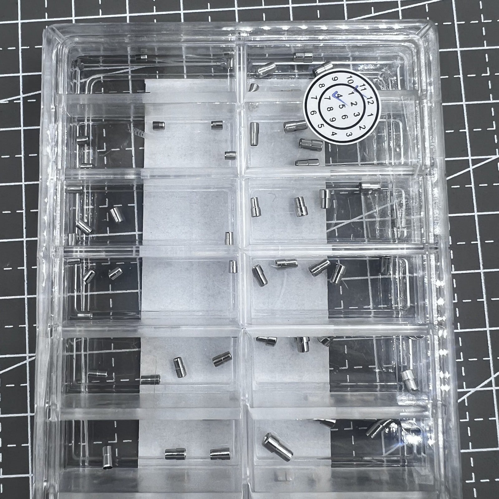 90PCS/Box AC-628SS-5 Stainless Steel Watch Crown Tube 1.5mm-2.5mm Diameter
