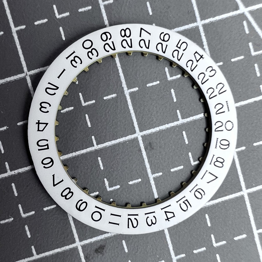 Black Font White Date Disk Wheel for Movement ETA2836 Date At 3