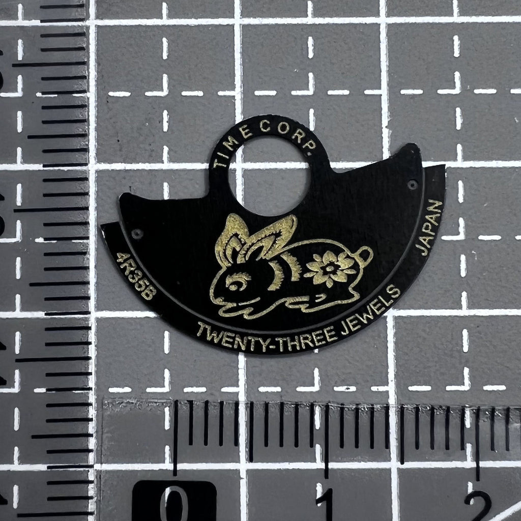 Rabbit~China Zodiac Rotor Oscillating Weight Overlay for NH35 NH36 4R35