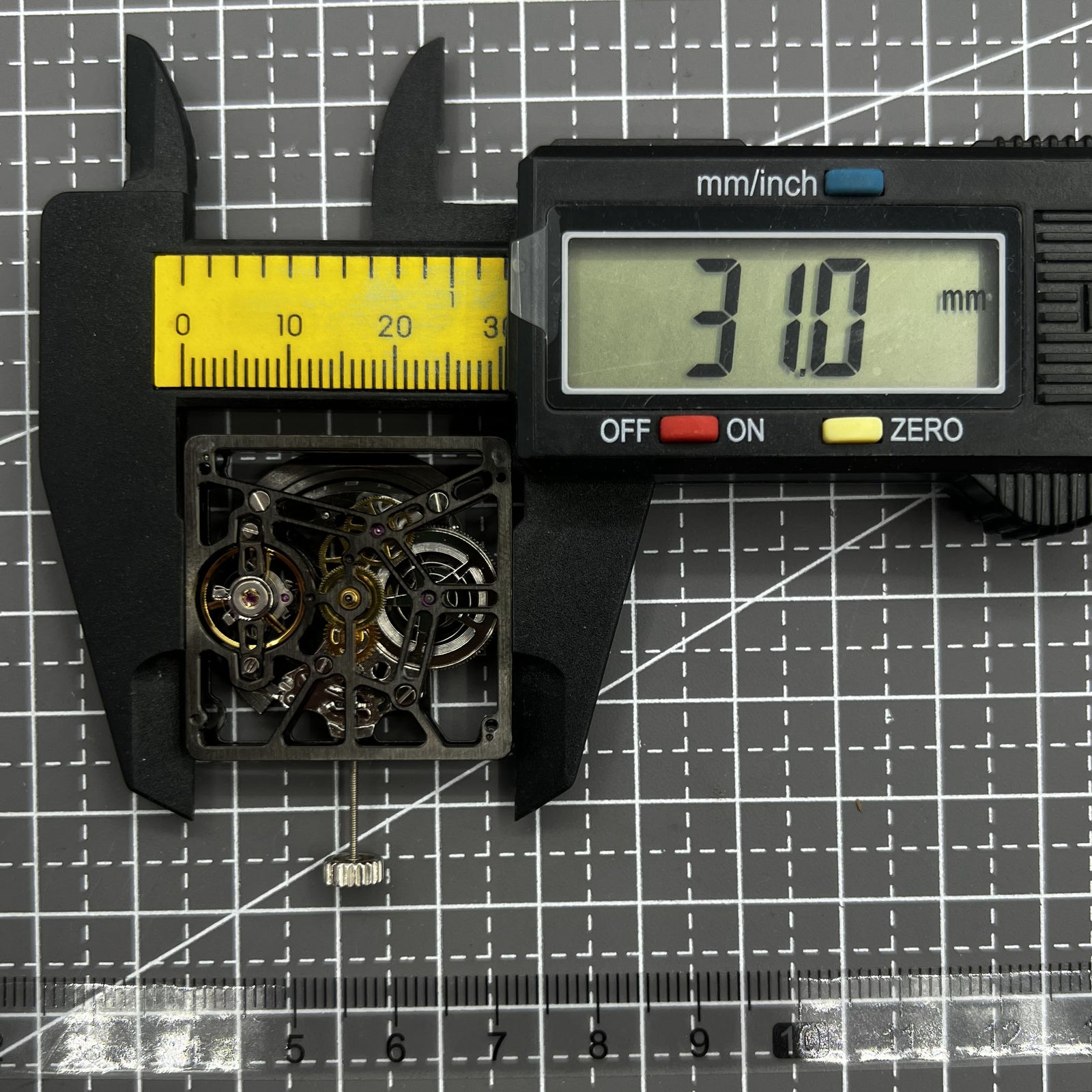 HZ1B01D Black Hollow Square Automatic Mechanical Movement
