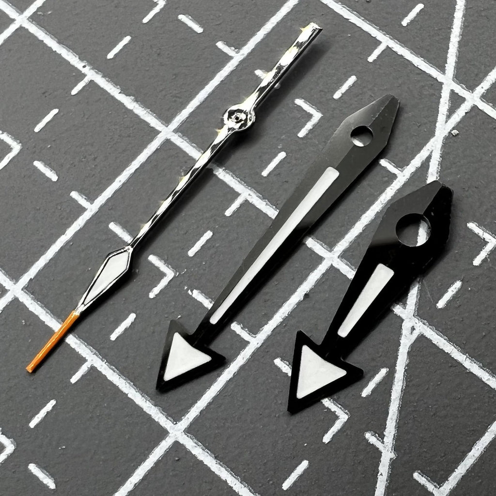 Green Luminous Black Trim Arrow Shape Hands Set for Movement 8200 /8215 /8200