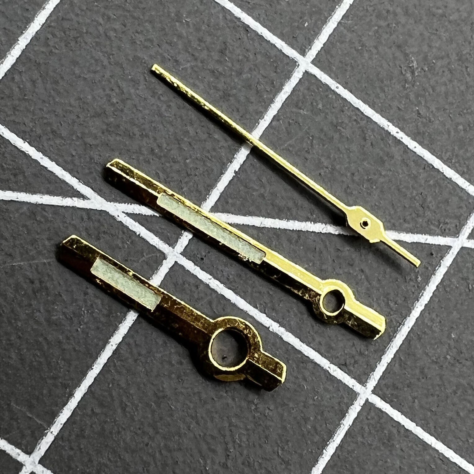 2 Sets/Pack Golden Trim Green Luminous Hands for Movement Orient 46941 46943
