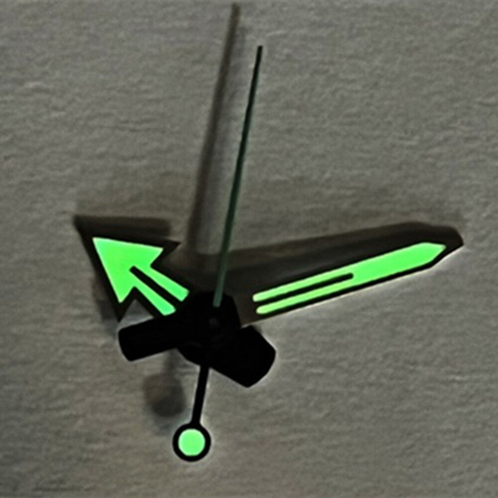 Green Second Hand Silver Trim C3 Green Lume Watch Hands for NH35A/SKX007/SRP777