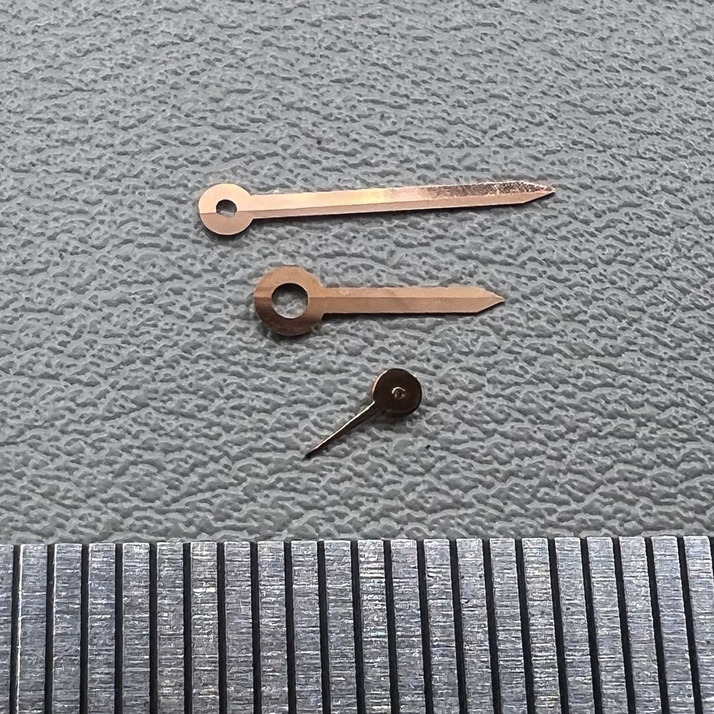 2 Sets/Pack Rose Golden Trim Arrow Shape Watch Hands for Miyota 1L45 Movement