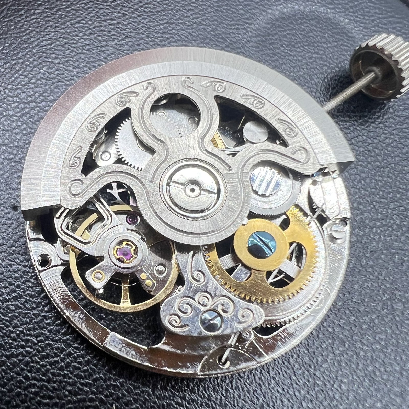 Hangzhou 2189 Hollow Automatic Mechanical Movement Silver Rotor 3 Hands