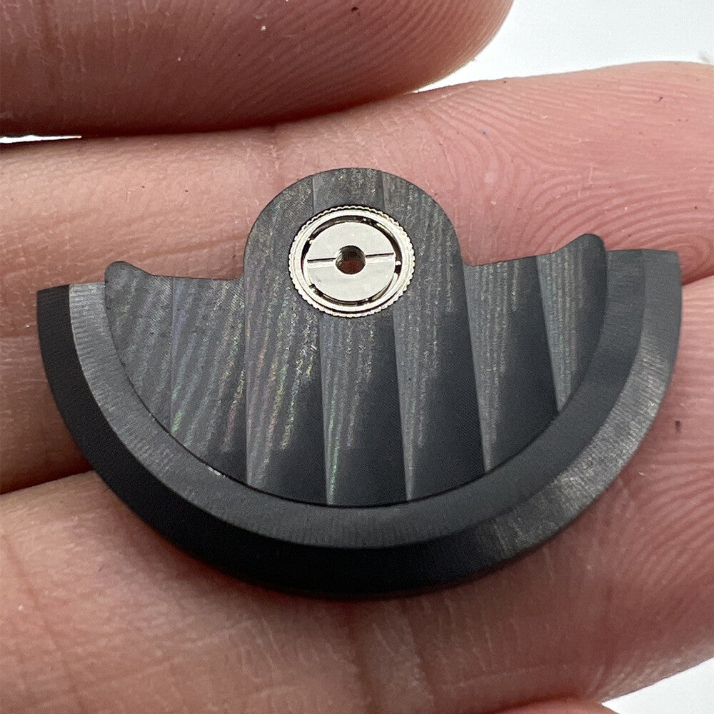 Black Line Wave Carved Rotor Oscillating Weight for Miyota NH35 NH36 Movement