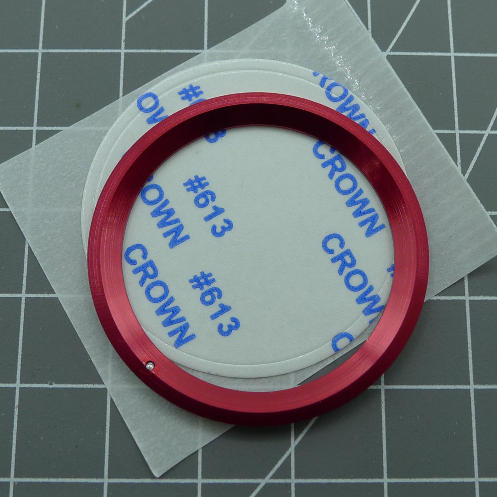 38mm Watch Bezel Ceramic Slope Red Ring Silver Font Green Luminous