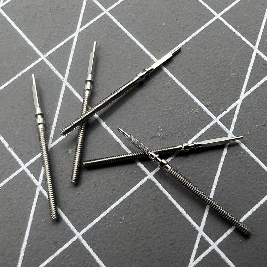 2 PIECES Watch Winding Stems Spare Parts for Omega 560 561 562 564 565 Movements