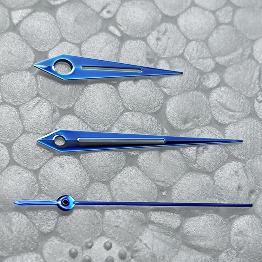 10x15x15mm Hollow Polished BLUE Watch Hand Set for HANGZHOU2350 Movement