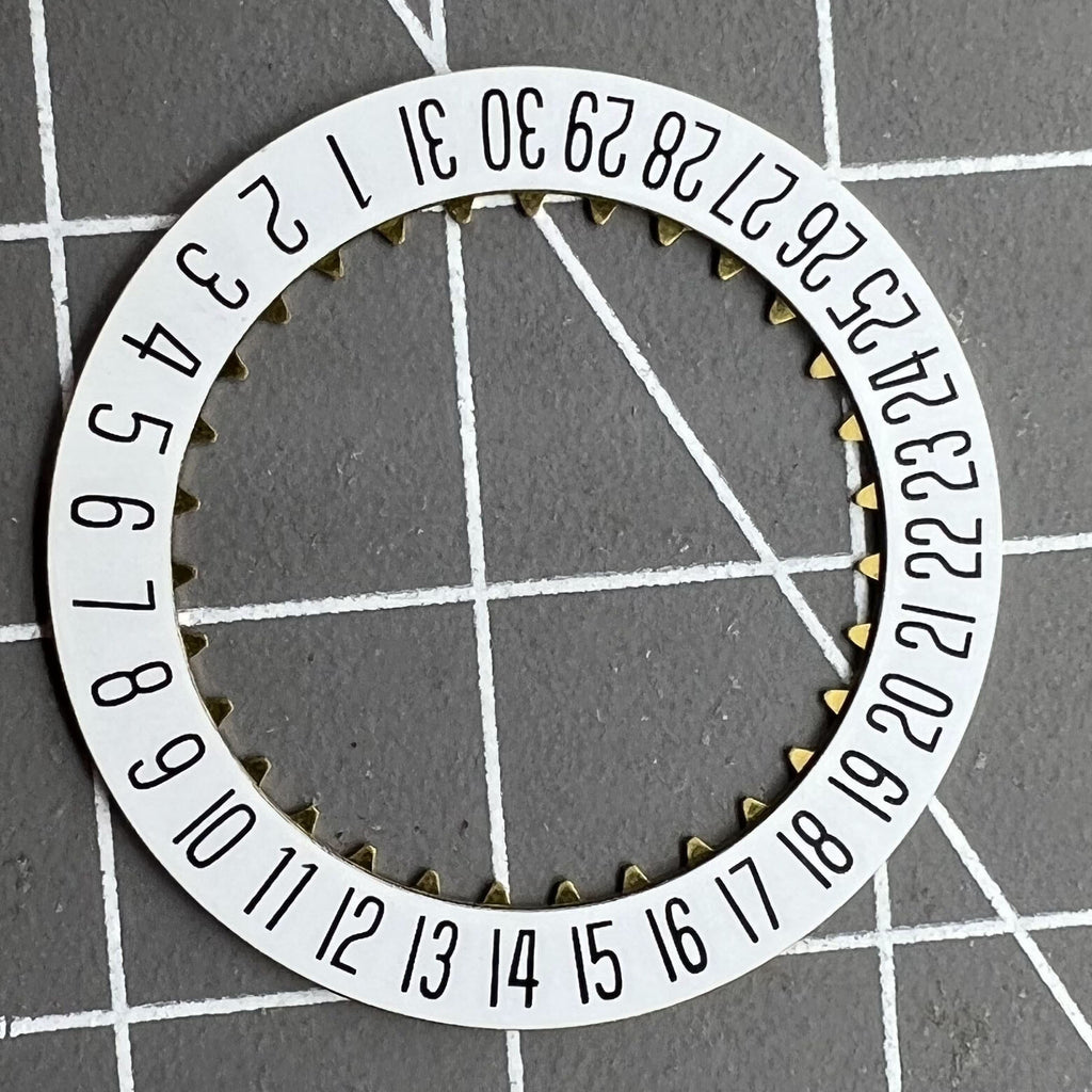 White Date At 6 Date Disk Wheel Date Wheel Original for ETA 7750 Movement