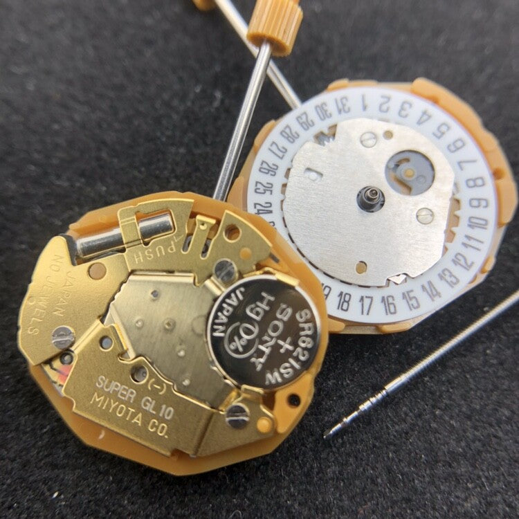 Miyota GL10 Japan Quartz Movement Date at 6