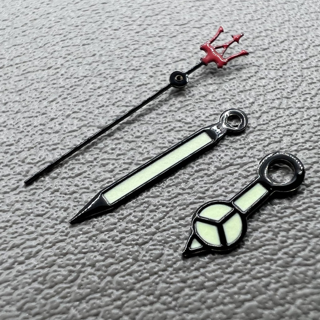 Green Luminous Watch Hands Sets Pins Suitable For Movement Skx007/009 NH35