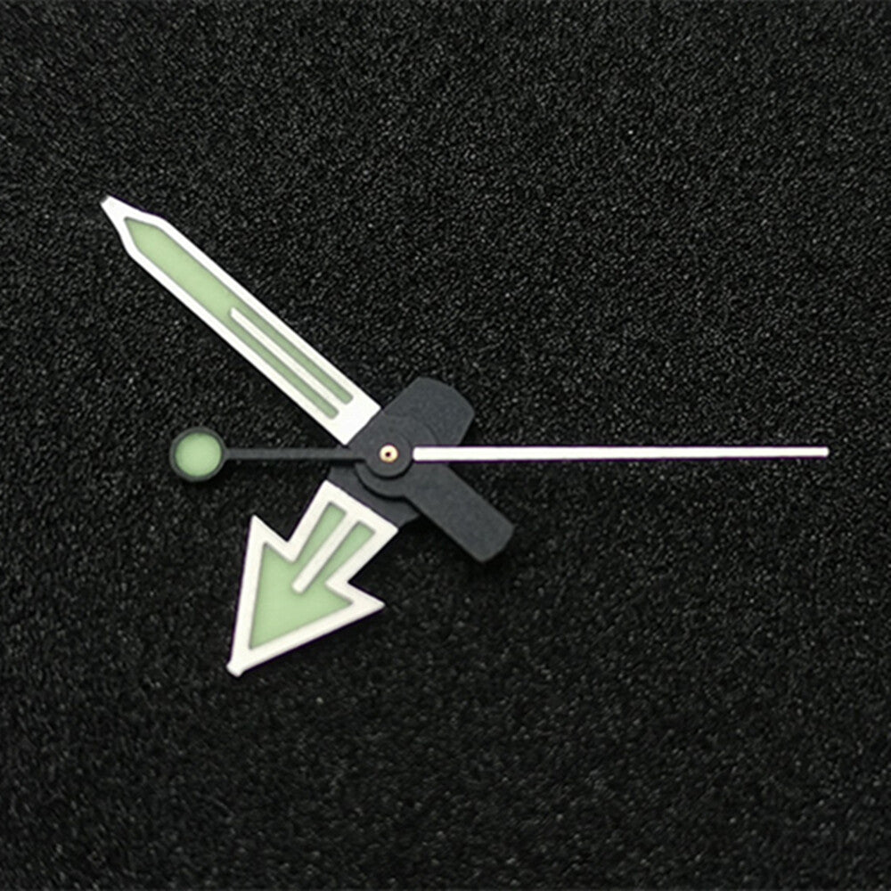 C3 Green Luminous Watch Hands Sets For NH35A/SKX007/SRP777 P1-3-C