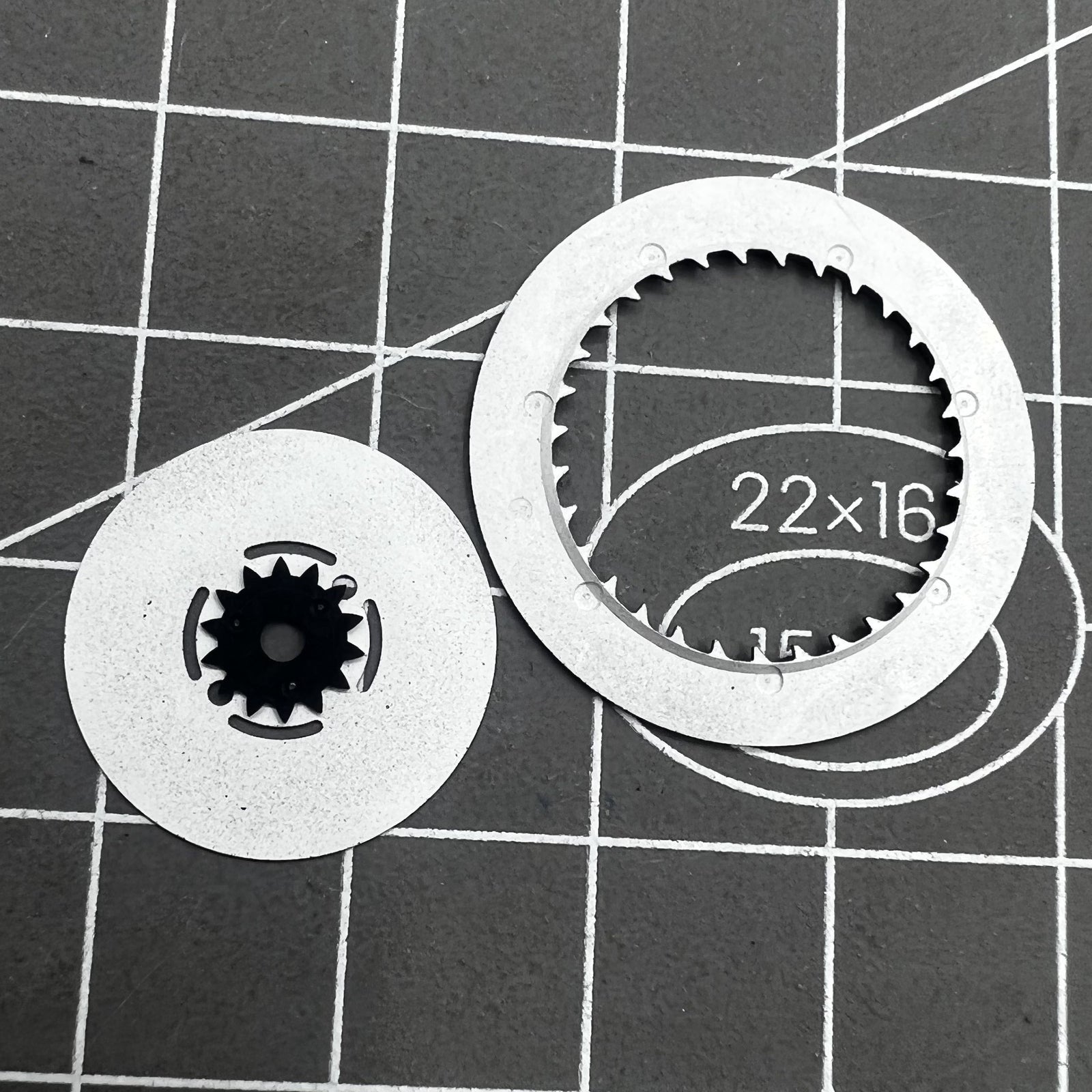 Green Lume Black Date Disk Wheel Week Wheel for Movement NH36 Date at 3.8