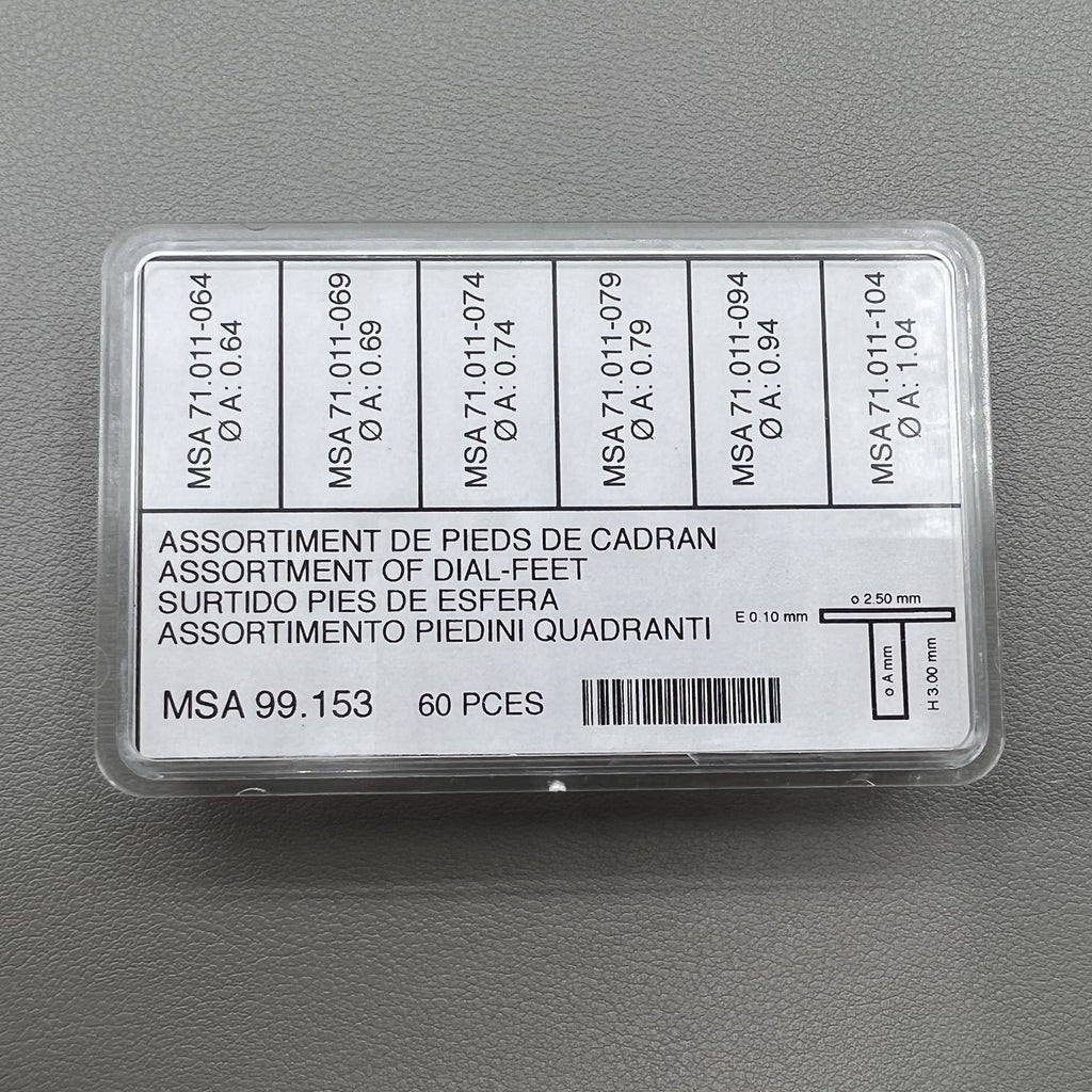 Swiss Horotec MSA99.153 60PCS Boxed Metal Watch Dial Literal Repair Nails