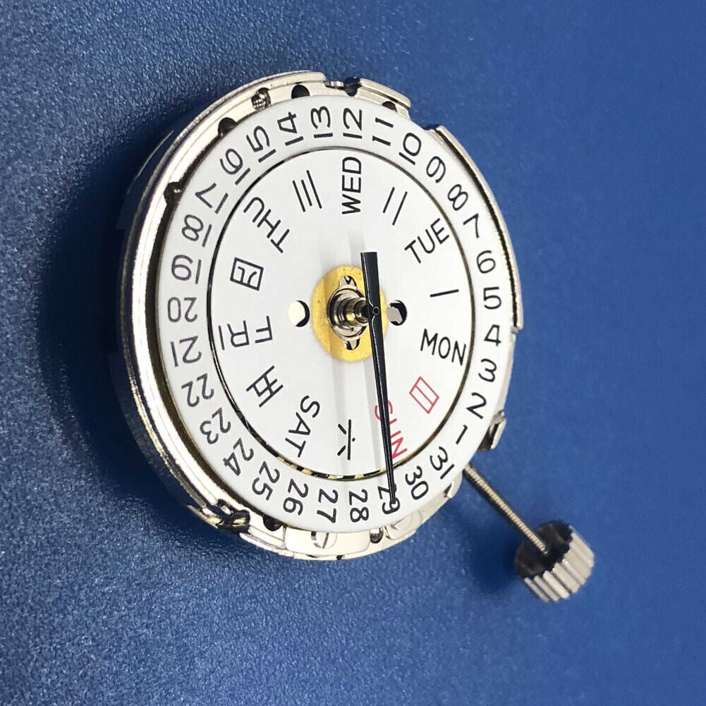 DG2813 Automatic Mechanical Movement Day Date Silver Tian Jing 2813