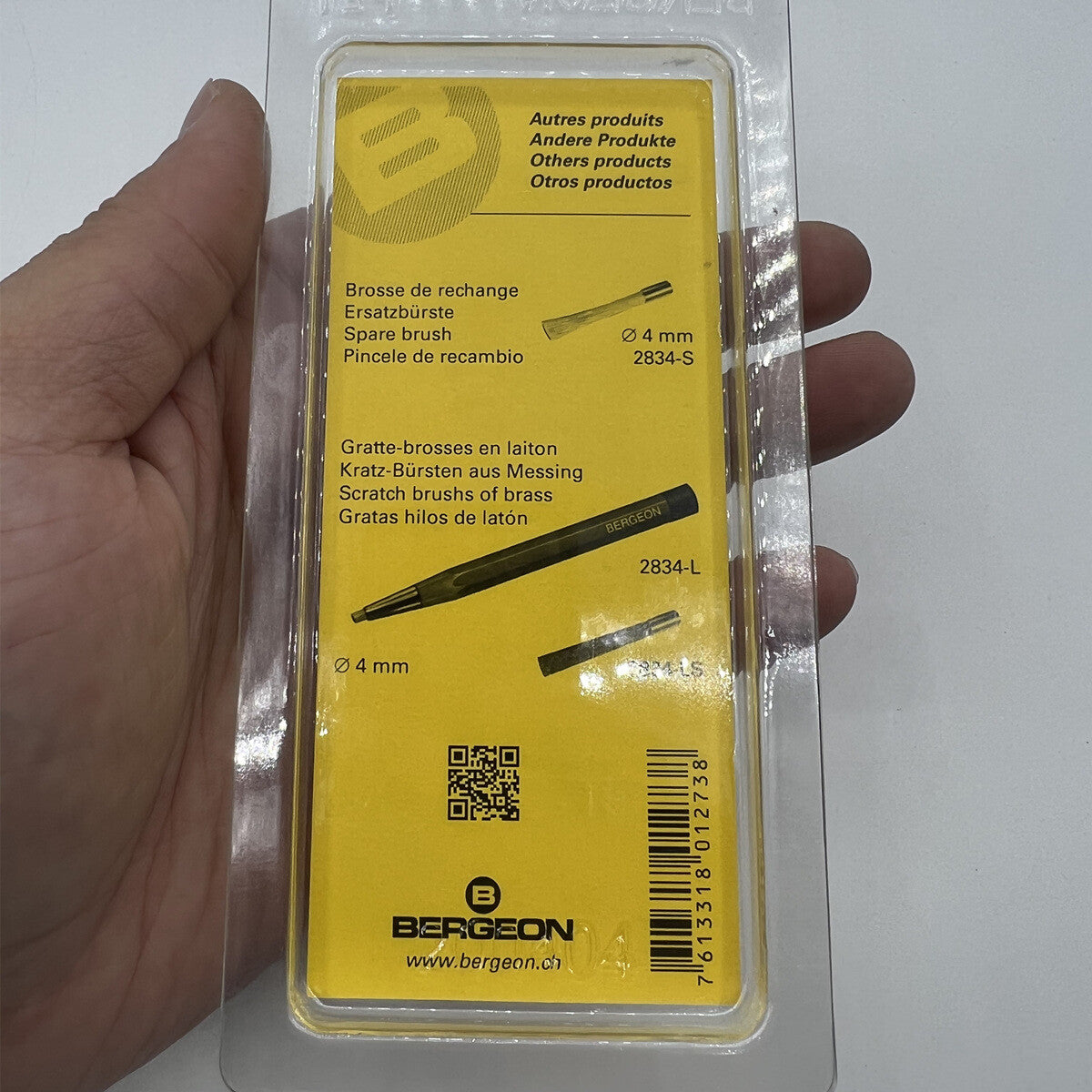 Bergeon 2834-C Scratch Brush Glass Fibre 10mm Pen Pencil
