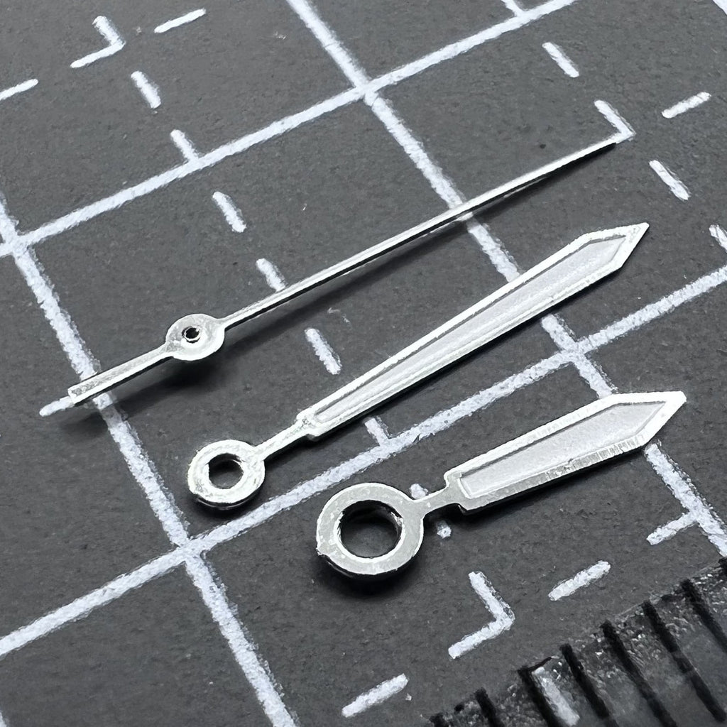 2 Sets/Pack White Arrow Shape Watch Hands For Miyota 2035 Watch Quartz Movement