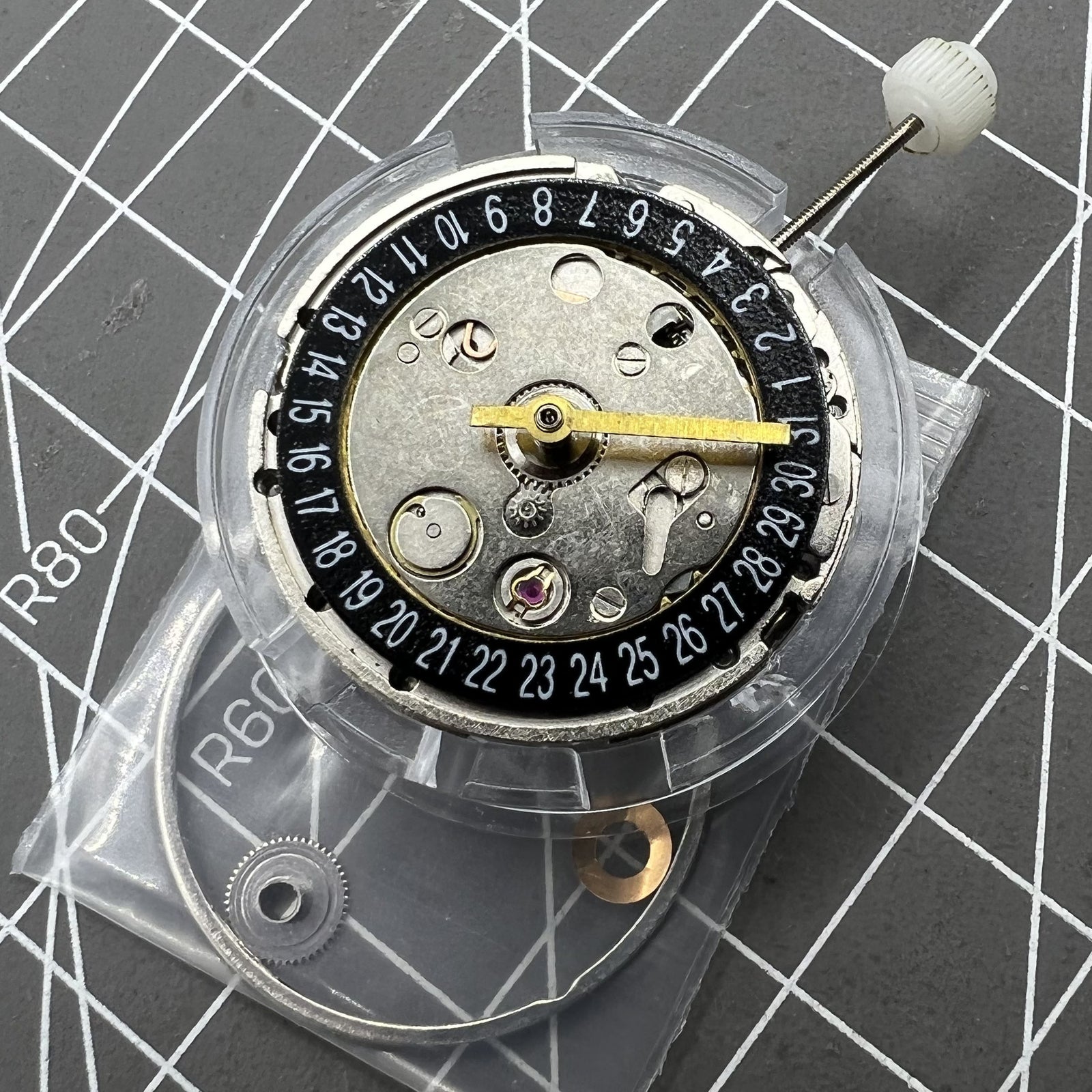GMT Mechanical Movement Black Day Date Calendar at 6 For 2813