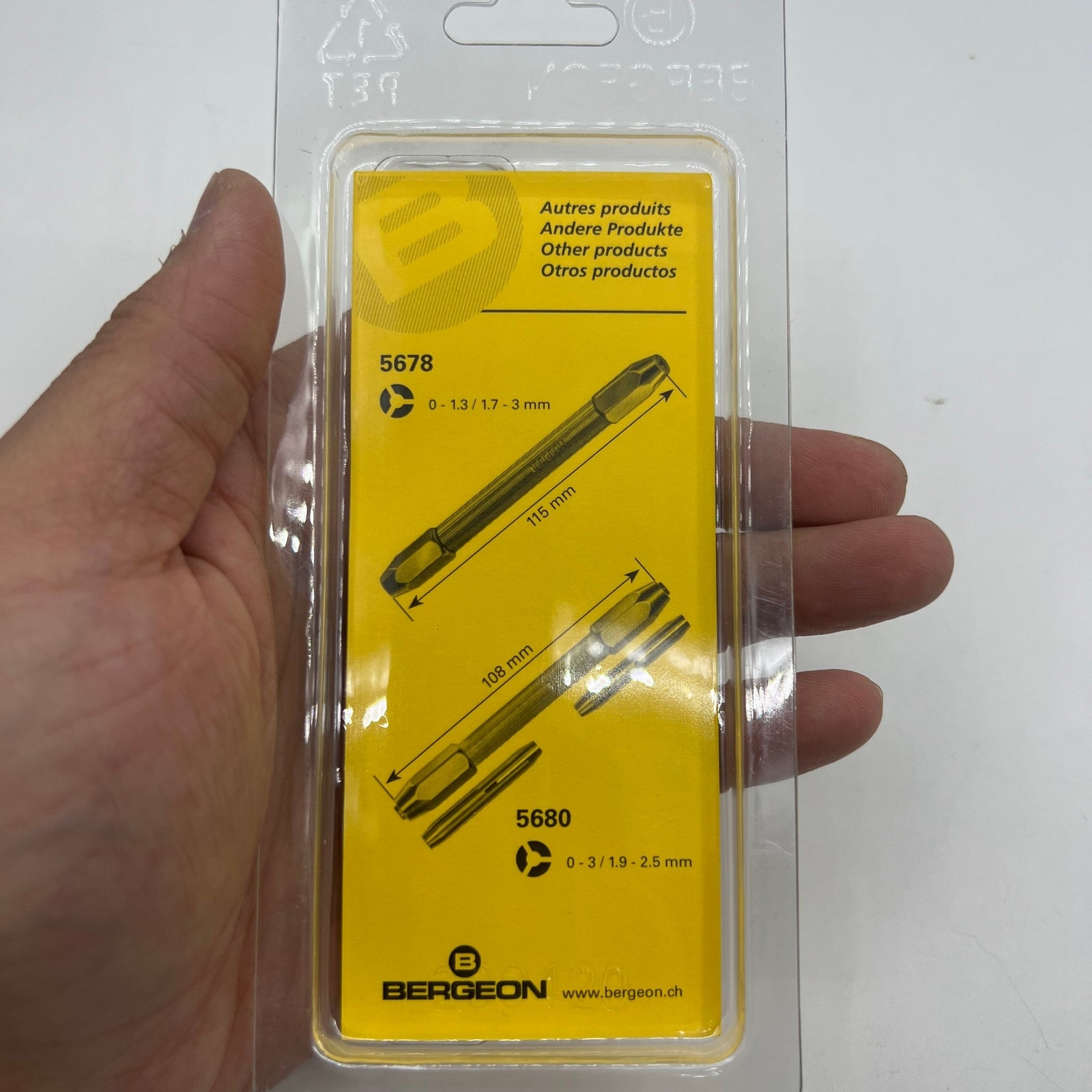 Swiss Bergeon 5679 Pin Vice Watchmaker Tool Opening: 0 - 1.5 / 1.9 - 3 mm