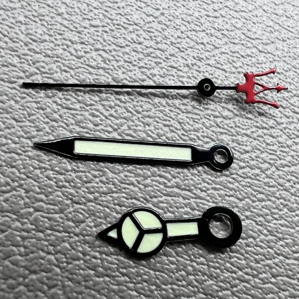 Green Luminous Watch Hands Sets Pins Suitable For Movement Skx007/009 NH35