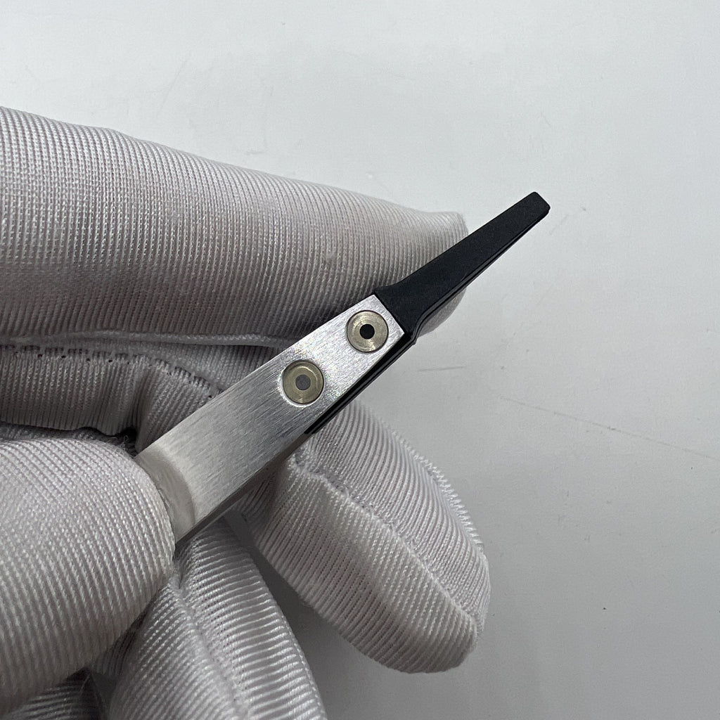 Swiss Made Horotec MSA12.711 Tweezer Carbon Fibre Hard Tipped Broad Flat Tip