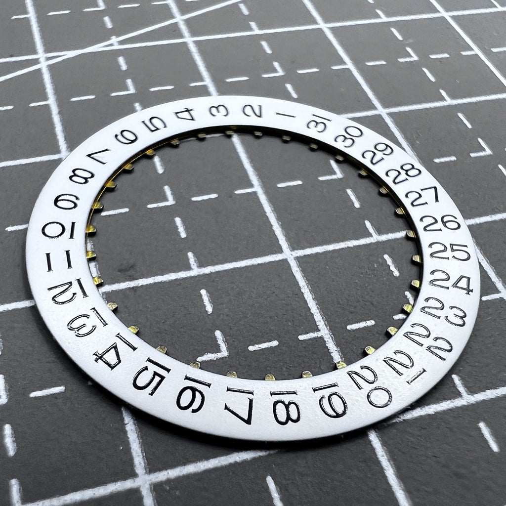 White Date Disk Wheel Date At 3 Black Font for Movement ETA2836