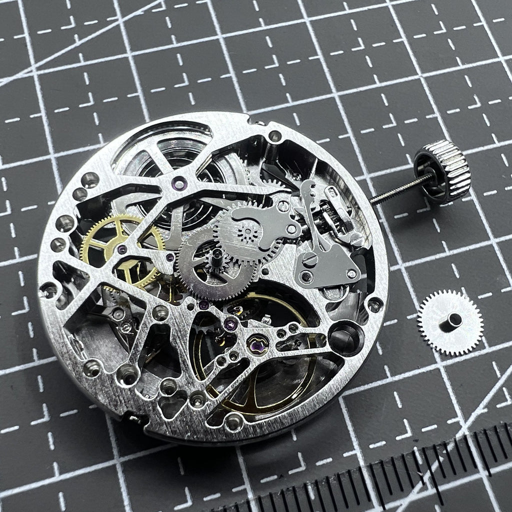 Tianjin Silver Hollow Carved 24 Jews Automatic Mechanical Movement