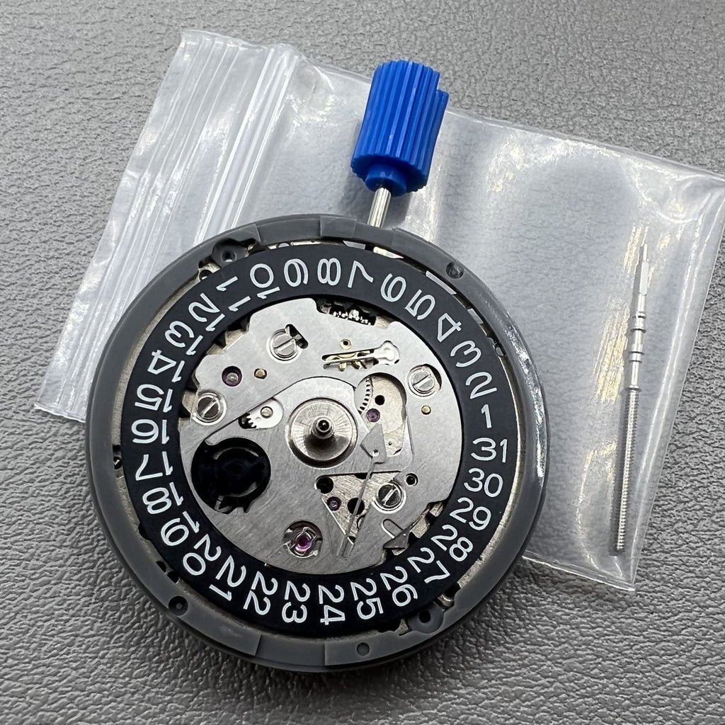 Japan Seiko NH35 Automatic Mechanical Movement Black Date Dial Crown At 3.8
