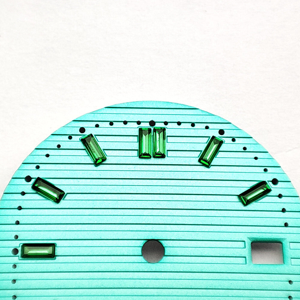 29.8mm Green Imitation Gemstone Nail Light Green Watch Dial for NH35 Movement