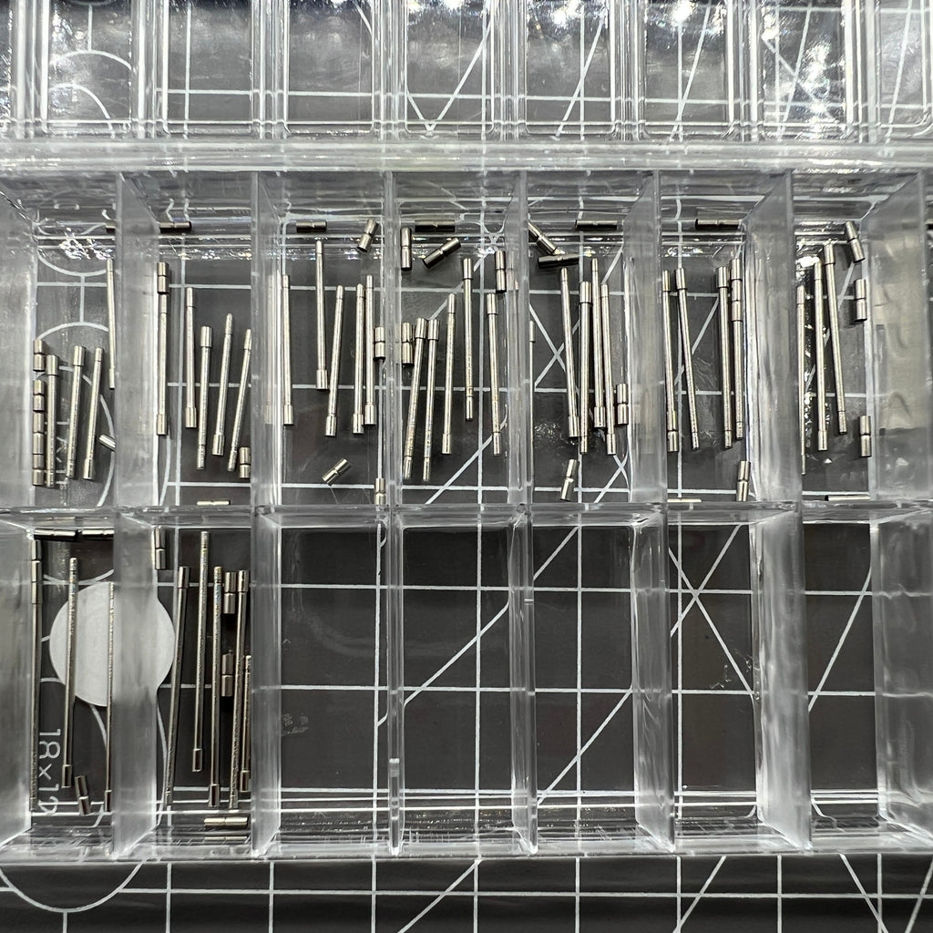 AB-638NTWP Stainless Steel Notched Tube with Pins for Watch Bands 60pcs/Box