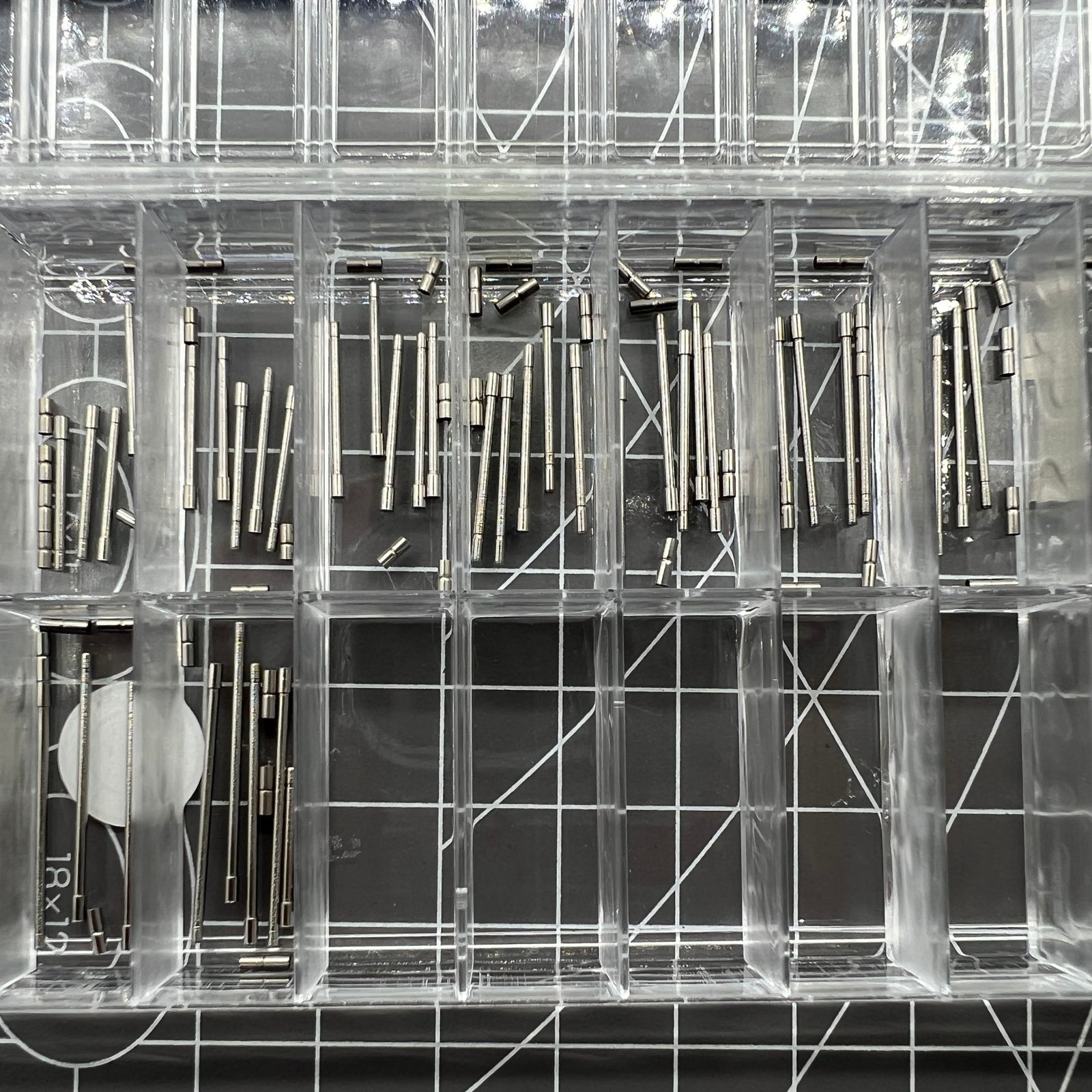 AB-638NTWP Stainless Steel Notched Tube with Pins for Watch Bands 60pcs/Box