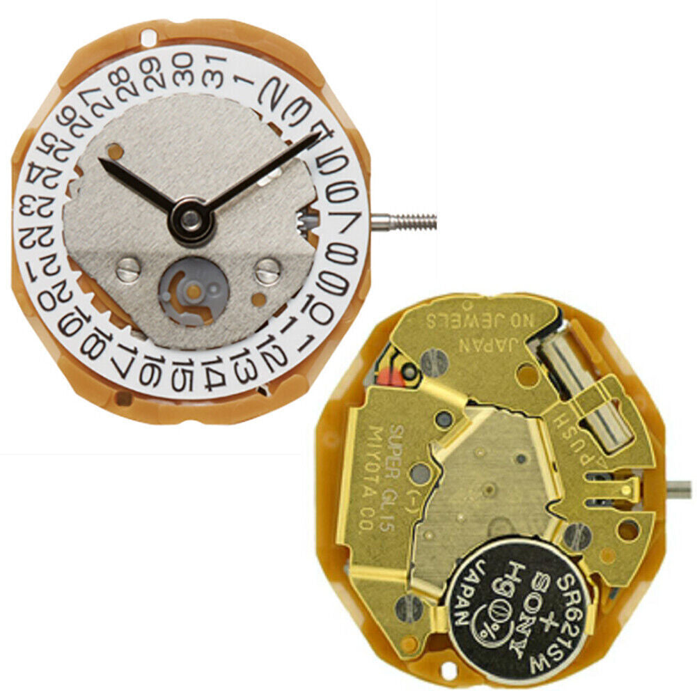 Miyota GL15 Japan Quartz Movement Date at 3